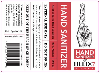 Front Label (Helix Sanitizer Label Front)